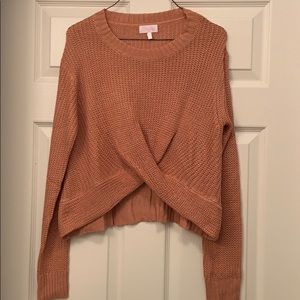THE SIMPLE LIFE CROPPED CORAL SWEATER
